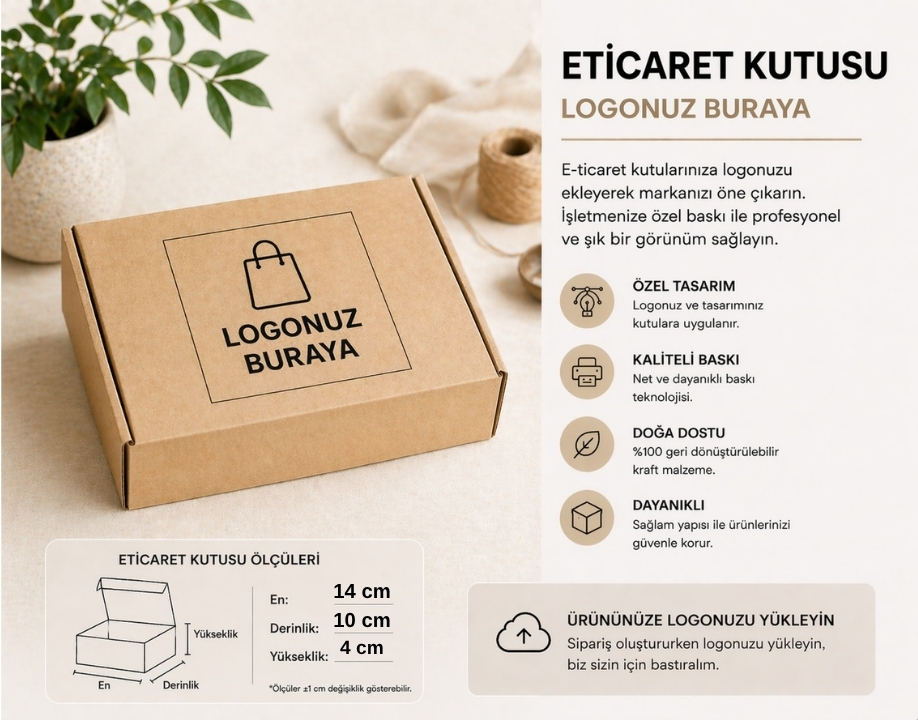 BASKILI  E-TİCARET KUTUSU 14*10*4