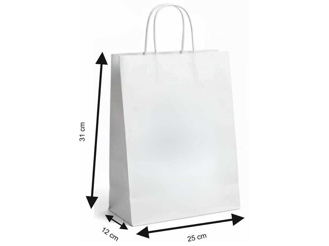 25x12x31 BEYAZ KRAFT ÇANTA
